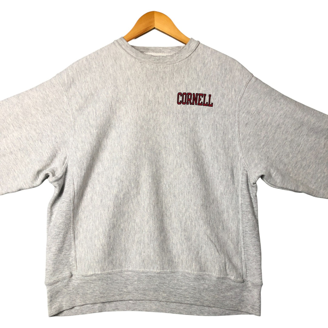 2000'S Champion Original Reverse Weave Cornell College Sweatshirt, Men's Size Medium cotton gray type Vintage Second Hand