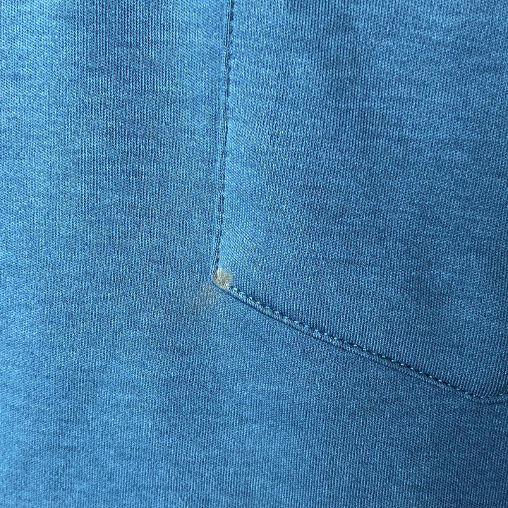 2000'S LAND'S END long sleeve polo shirt, men's size L cotton turquoise blue Vintage Second Hand