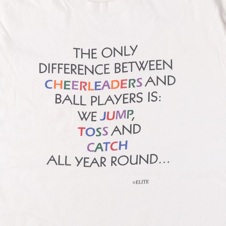 90'S Fruit of the Loom Message Print T-Shirt Made in USA Men's XL Vintage cotton white type Vintage Second Hand