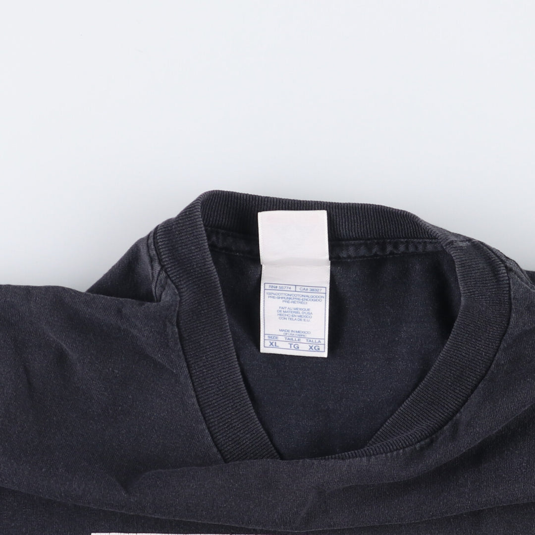 ALSTYLE Message Print T-Shirt Men's XL cotton black type Vintage Second Hand
