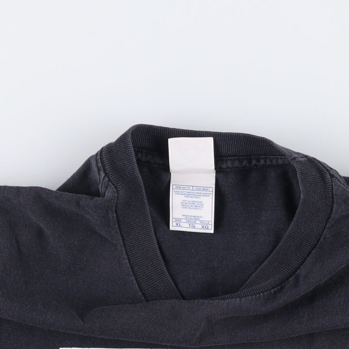 ALSTYLE Message Print T-Shirt Men's XL cotton black type Vintage Second Hand