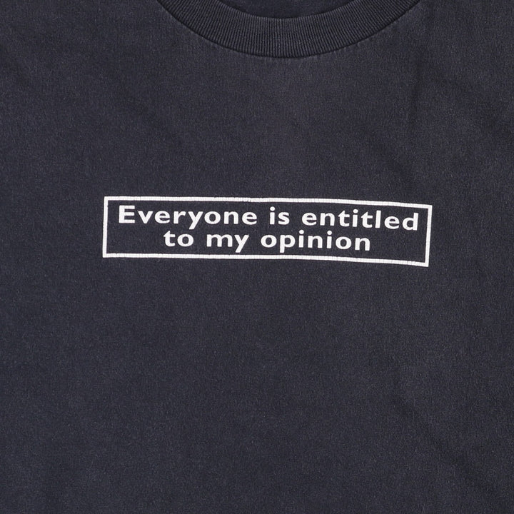 ALSTYLE Message Print T-Shirt Men's XL cotton black type Vintage Second Hand