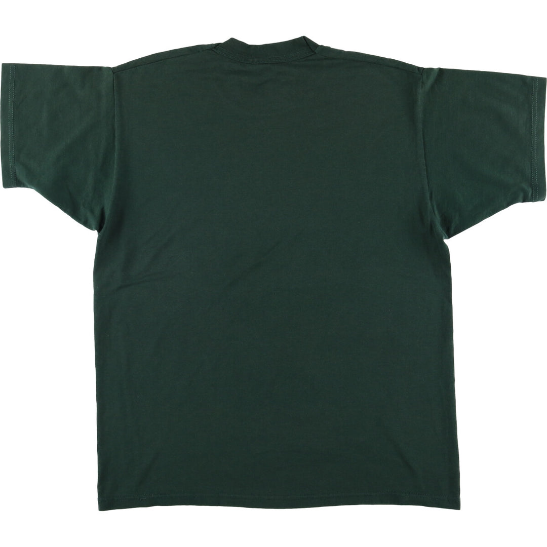 Fruit of the Loom Best Message Print T-Shirt, Men's Size L cotton Green type dark green Vintage Second Hand