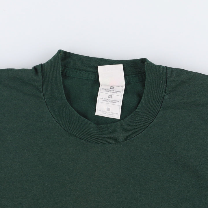 Fruit of the Loom Best Message Print T-Shirt, Men's Size L cotton Green type dark green Vintage Second Hand