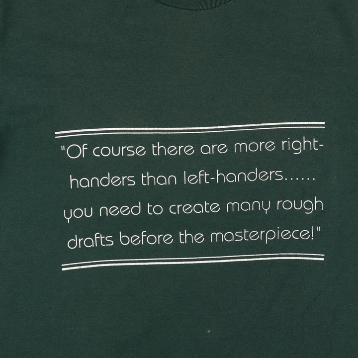 Fruit of the Loom Best Message Print T-Shirt, Men's Size L cotton Green type dark green Vintage Second Hand