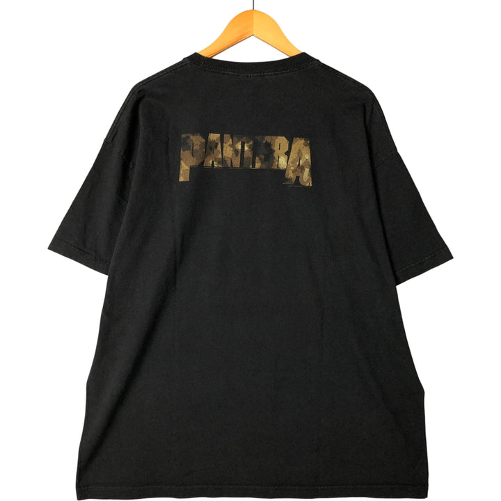 ALSTYLE APPAREL and ACTIVEWEAR PANTERA Snake Print Python Pattern Band T-Shirt, Made in USA, Men's XXL cotton black type Vintage Second Hand