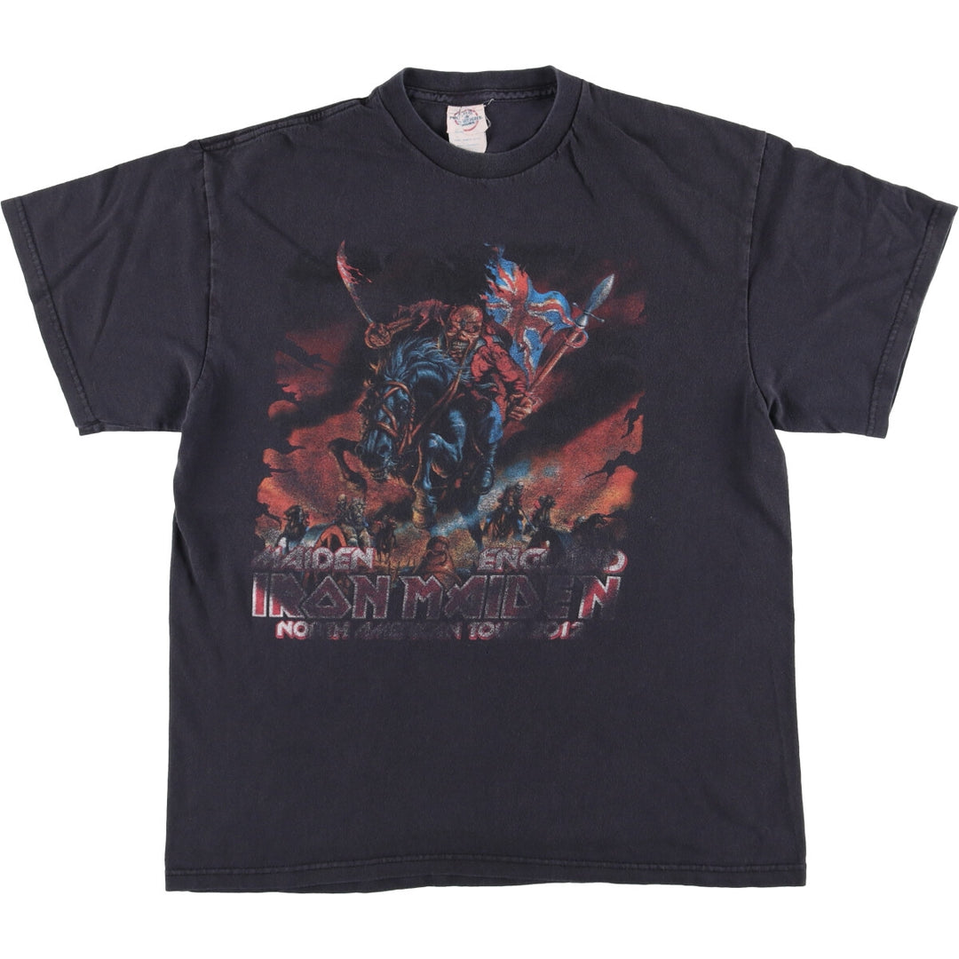 Delta IRON MAIDEN Band T-Shirt, Men's Size L cotton black type Vintage Second Hand