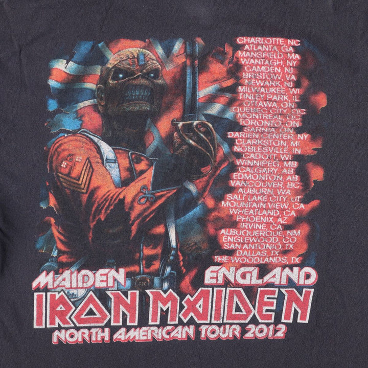 Delta IRON MAIDEN Band T-Shirt, Men's Size L cotton black type Vintage Second Hand