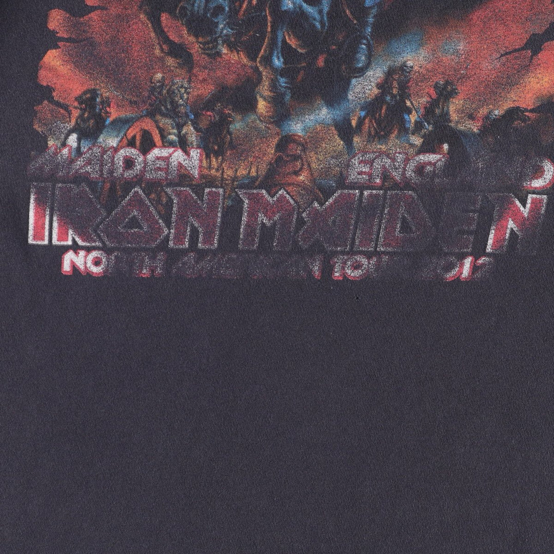 Delta IRON MAIDEN Band T-Shirt, Men's Size L cotton black type Vintage Second Hand