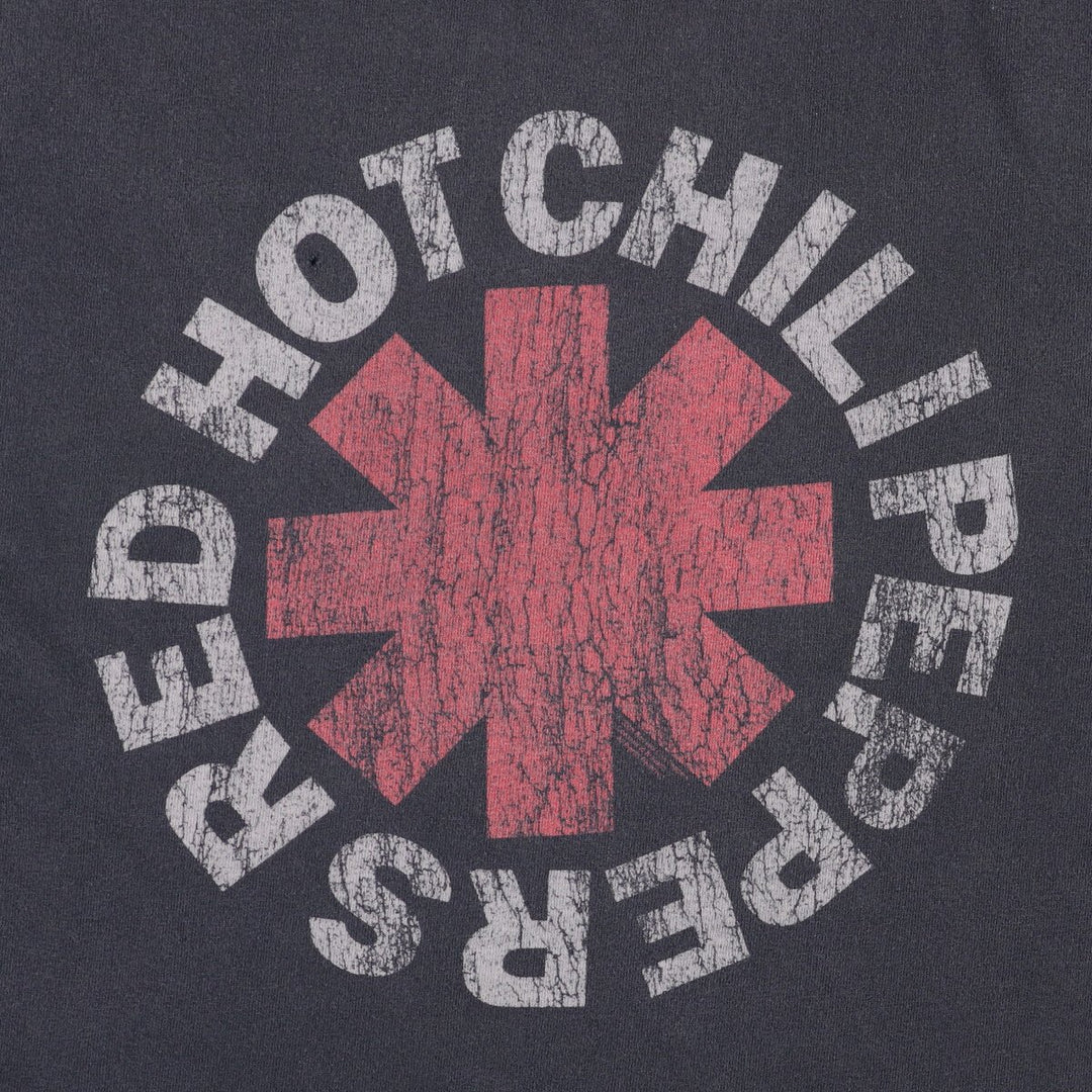 RED HOT CHILI PEPPERS Red Hot Chili Peppers Band T-shirt Band T Men's L size unclear black type Vintage Second Hand