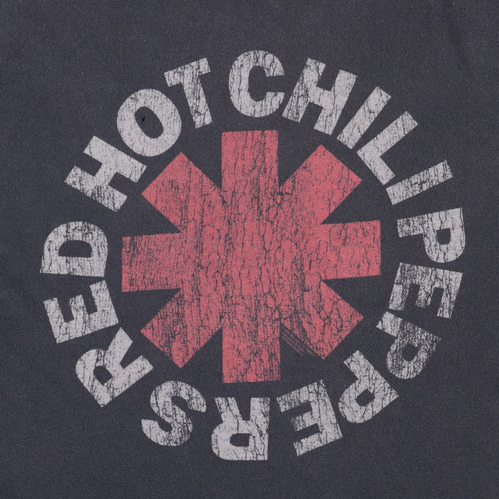 RED HOT CHILI PEPPERS Red Hot Chili Peppers Band T-shirt Band T Men's L size unclear black type Vintage Second Hand