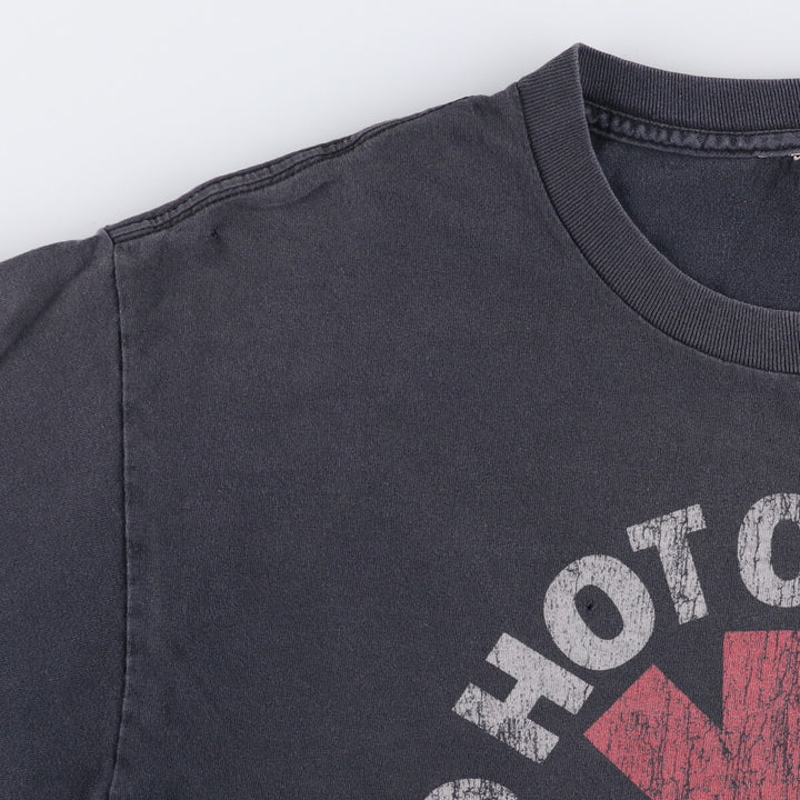 RED HOT CHILI PEPPERS Red Hot Chili Peppers Band T-shirt Band T Men's L size unclear black type Vintage Second Hand