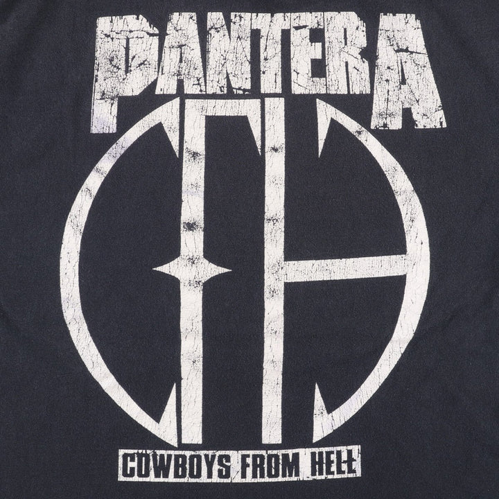 PANTERA Pantera Band T-shirt Band T Men's L size unclear black type Vintage Second Hand