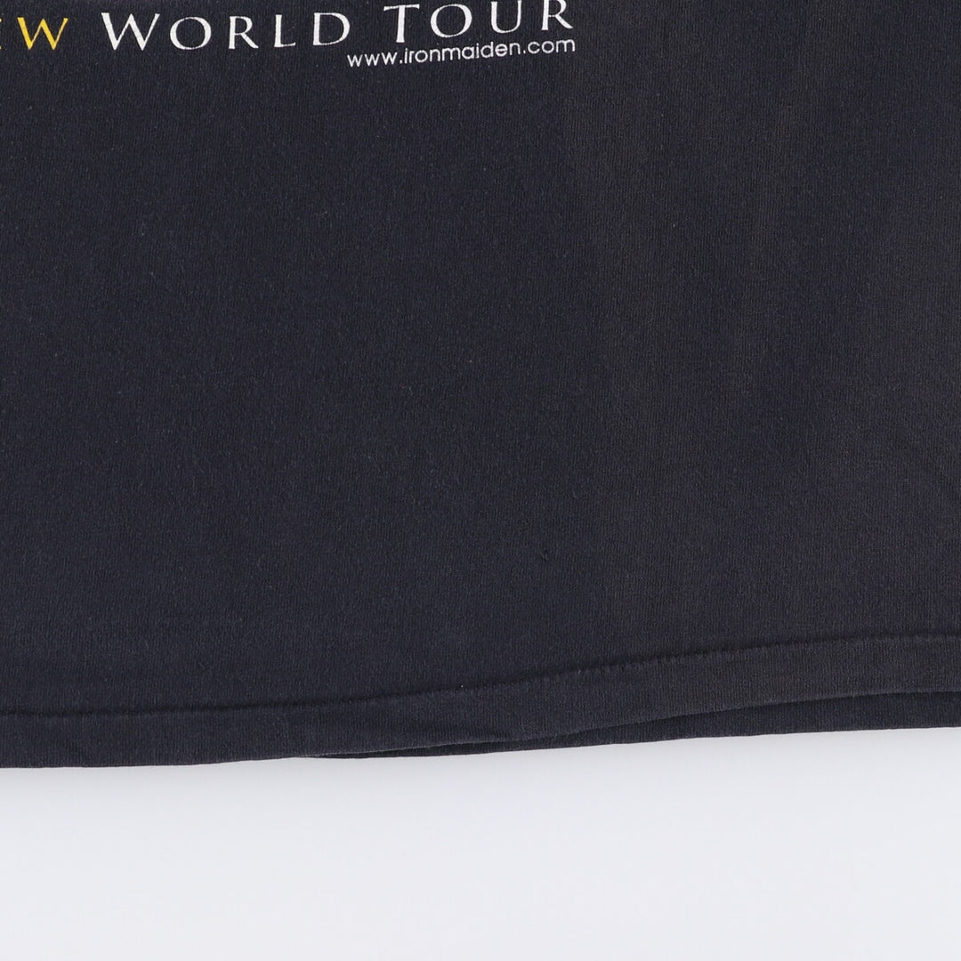 2000'S B!G IRON MAIDEN band T-shirt, men's size L cotton black type Vintage Second Hand