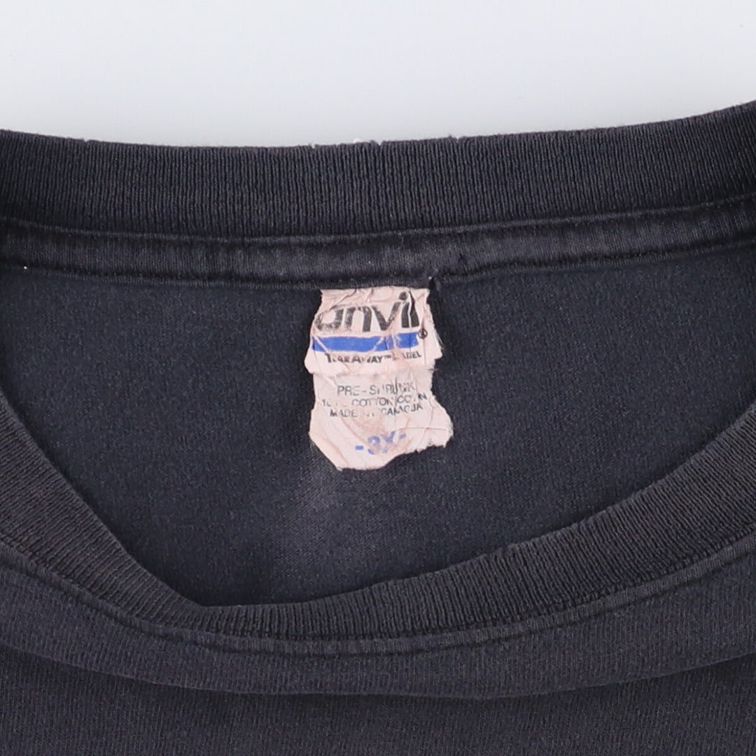 Anvil TOOL Oversized Band T-Shirt, Men's XXXL cotton black type Vintage Second Hand