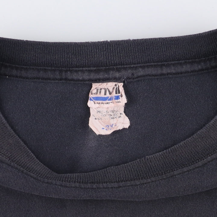 Anvil TOOL Oversized Band T-Shirt, Men's XXXL cotton black type Vintage Second Hand