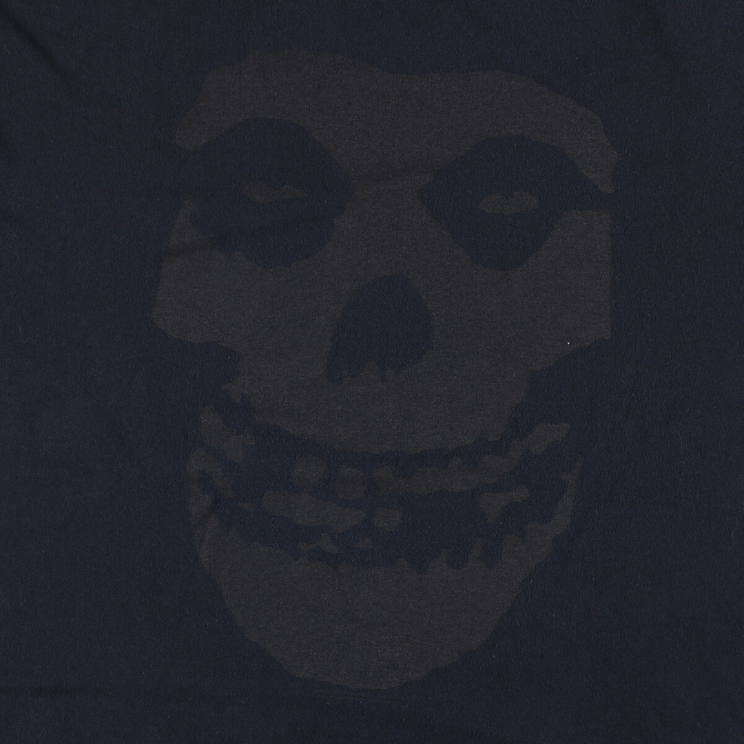 Gildan Misfits Skull Pattern Band T-shirt, Men's XL size cotton black type Vintage Second Hand