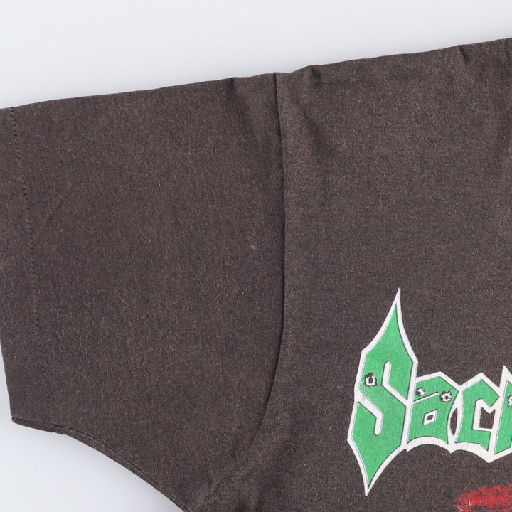 90'S Screen Stars SACRED REICH Band T-Shirt, Made in USA, Men's Size XL cotton Charcoal Vintage Second Hand