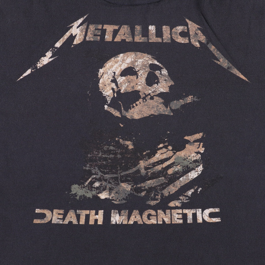 METALLICA Skull Pattern Band T-shirt, Band Tee, Men's XXL cotton black type Vintage Second Hand