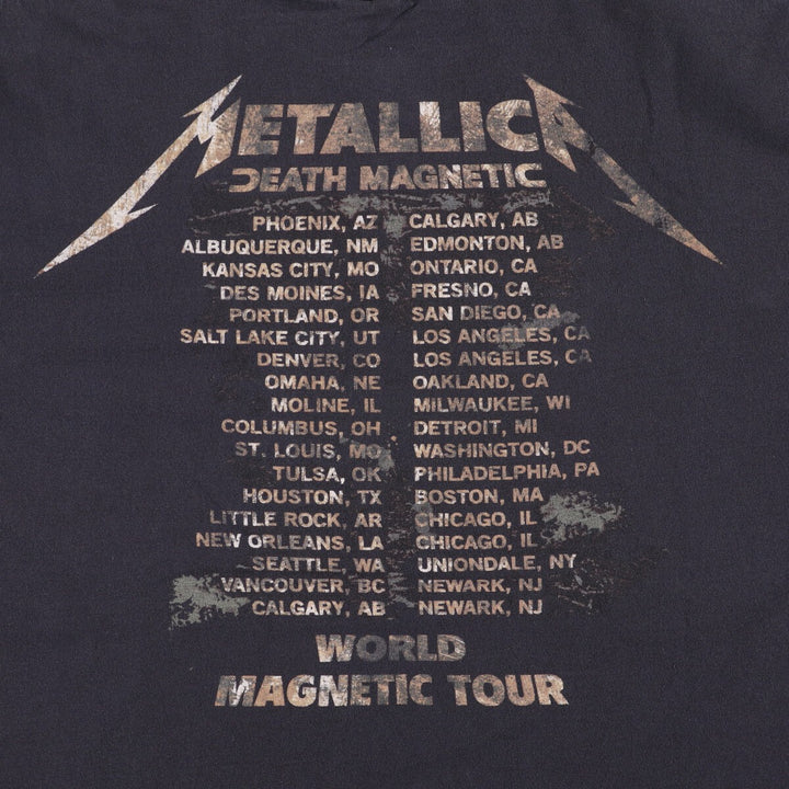 METALLICA Skull Pattern Band T-shirt, Band Tee, Men's XXL cotton black type Vintage Second Hand