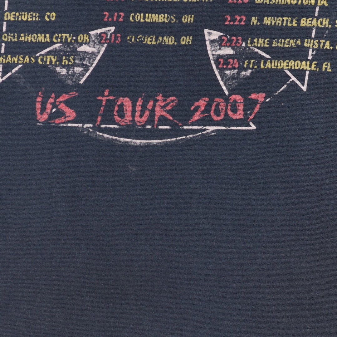 Gildan Slayer Skull Pattern Band T-Shirt, Men's Size Medium cotton black type Vintage Second Hand