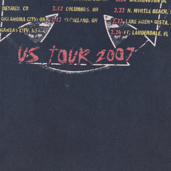 Gildan Slayer Skull Pattern Band T-Shirt, Men's Size Medium cotton black type Vintage Second Hand