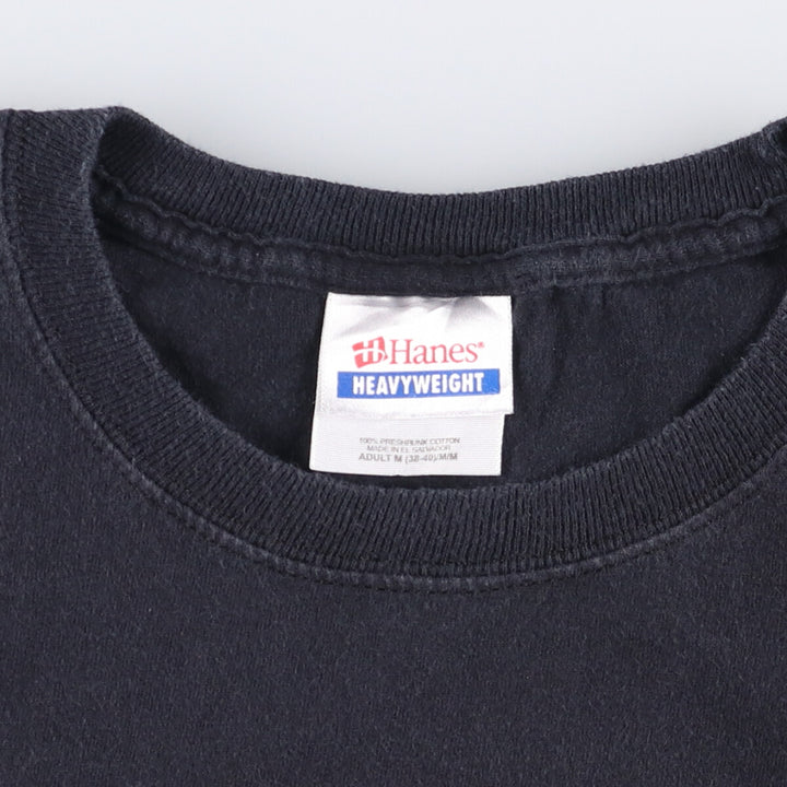 Hanes Guns N' Roses Skull Pattern Band T-Shirt, Men's Size Medium cotton black type Vintage Second Hand