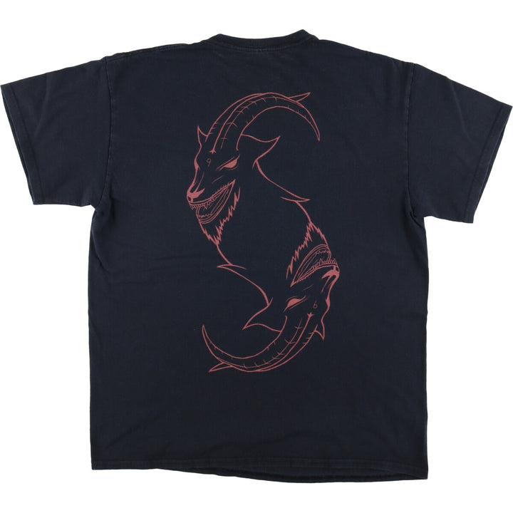 Gildan Slipknot Skull Pattern Band T-Shirt, Men's Size Large cotton black type Vintage Second Hand