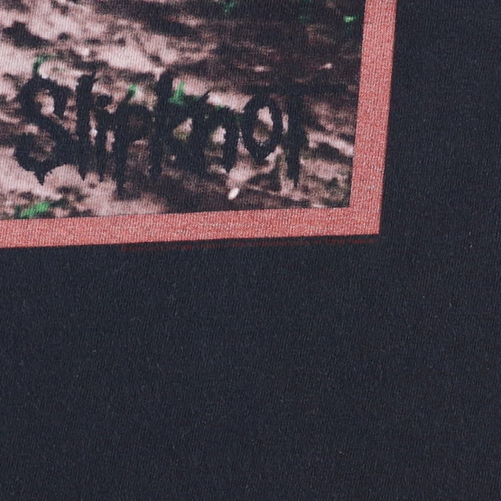 Gildan Slipknot Skull Pattern Band T-Shirt, Men's Size Large cotton black type Vintage Second Hand