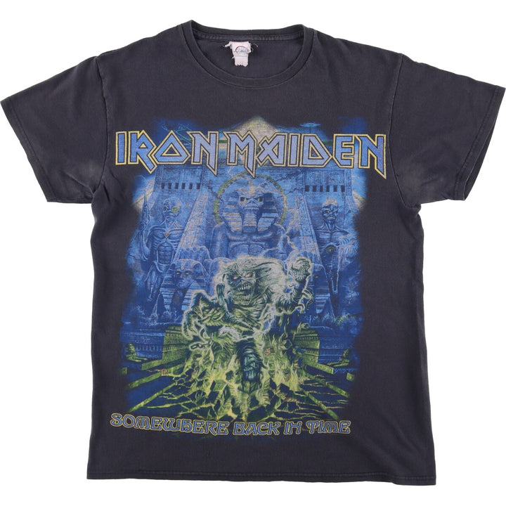 Delta IRON MAIDEN band T-shirt, size M, men's cotton black type Vintage Second Hand