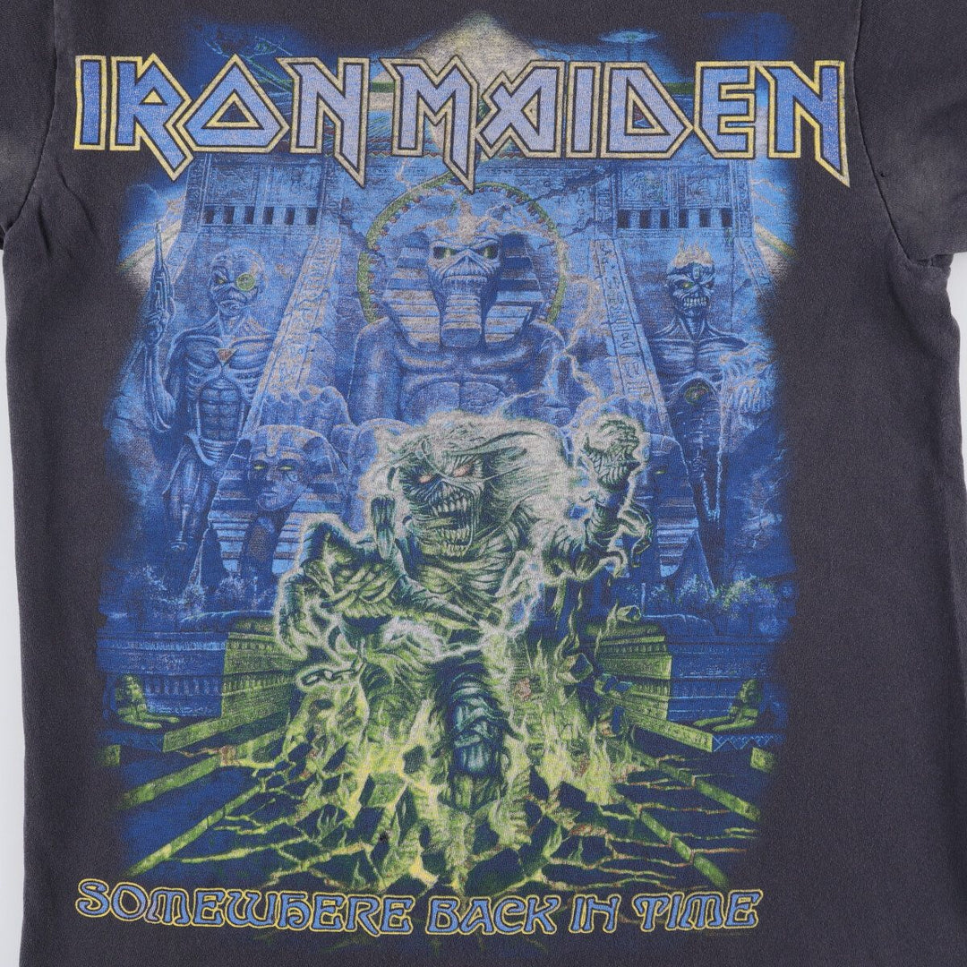 Delta IRON MAIDEN band T-shirt, size M, men's cotton black type Vintage Second Hand