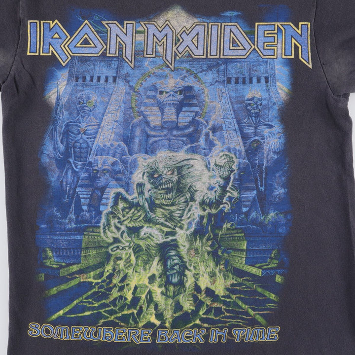 Delta IRON MAIDEN band T-shirt, size M, men's cotton black type Vintage Second Hand
