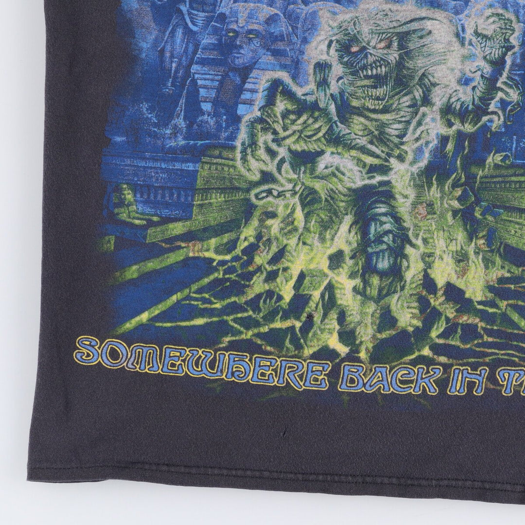 Delta IRON MAIDEN band T-shirt, size M, men's cotton black type Vintage Second Hand