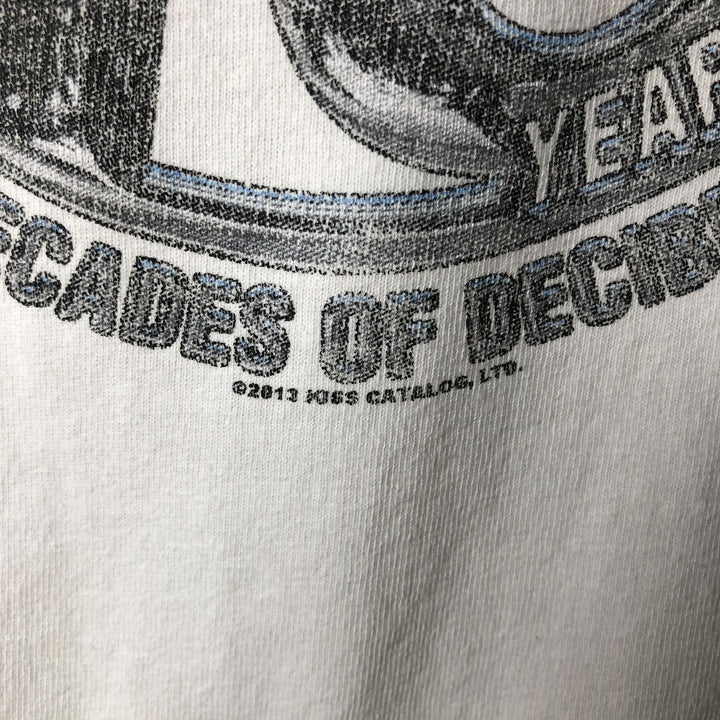 KISS 3/4 Sleeve Raglan Band T-Shirt, Men's Size XL unclear white type Vintage Second Hand