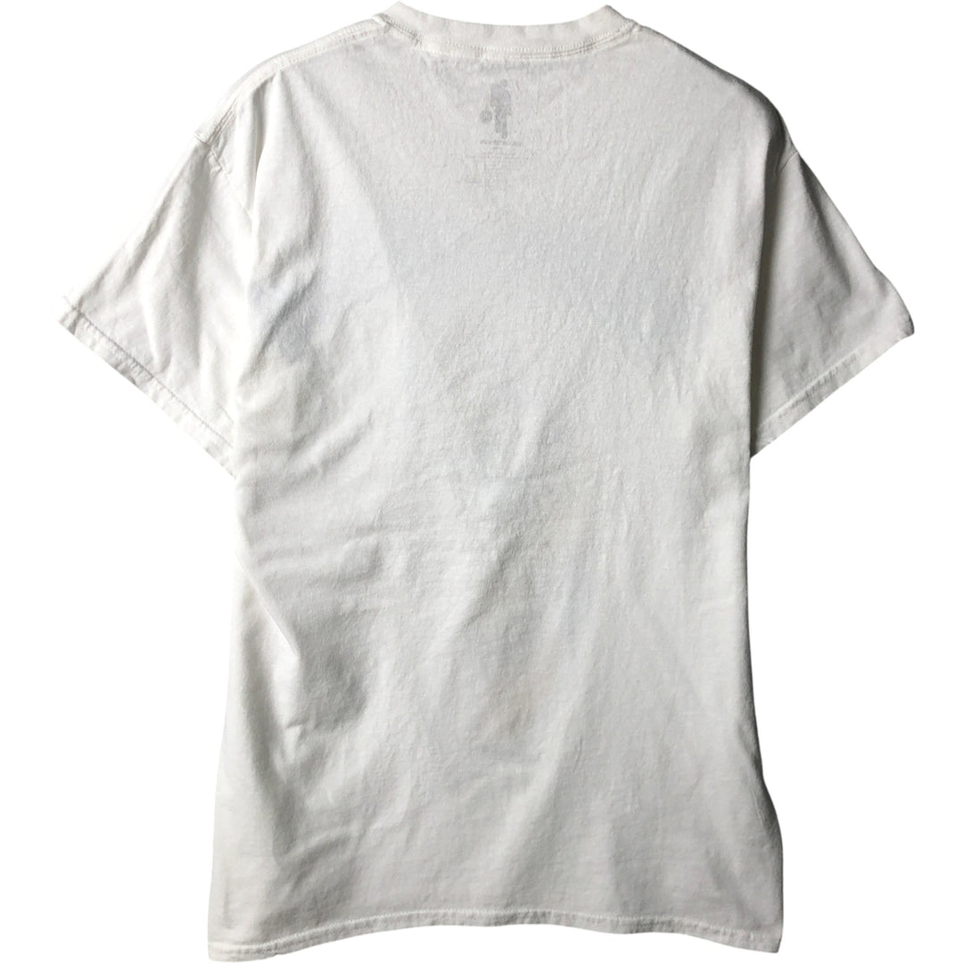 Billie Eilish Band T-shirt, Men's M size cotton white type Vintage Second Hand