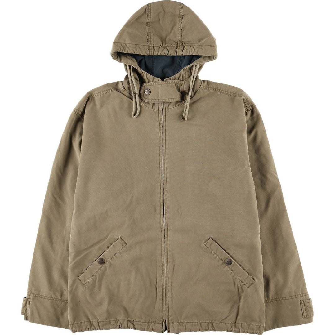 St. John's Bay STJOHN'SBAY Cotton Parka, Men's Size L cotton beige type brown Vintage Second Hand