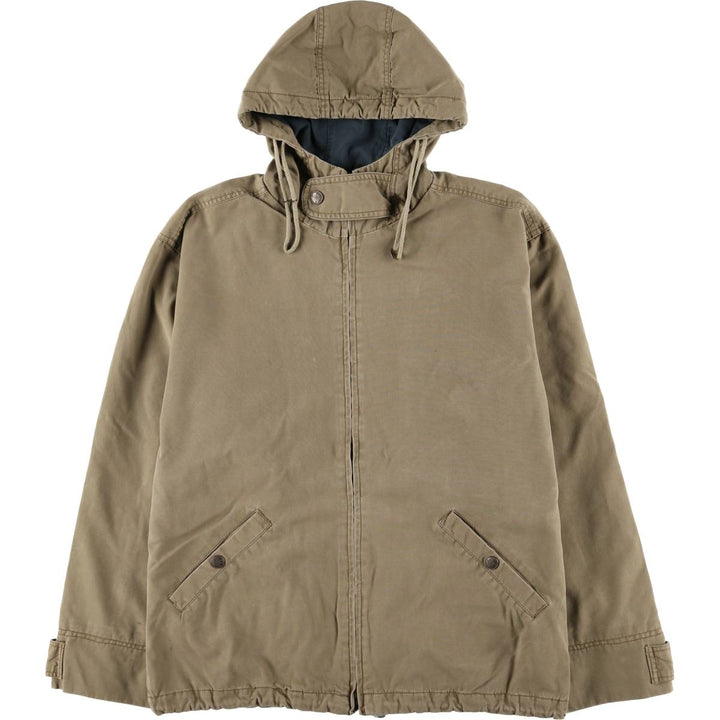 St. John's Bay STJOHN'SBAY Cotton Parka, Men's Size L cotton beige type brown Vintage Second Hand