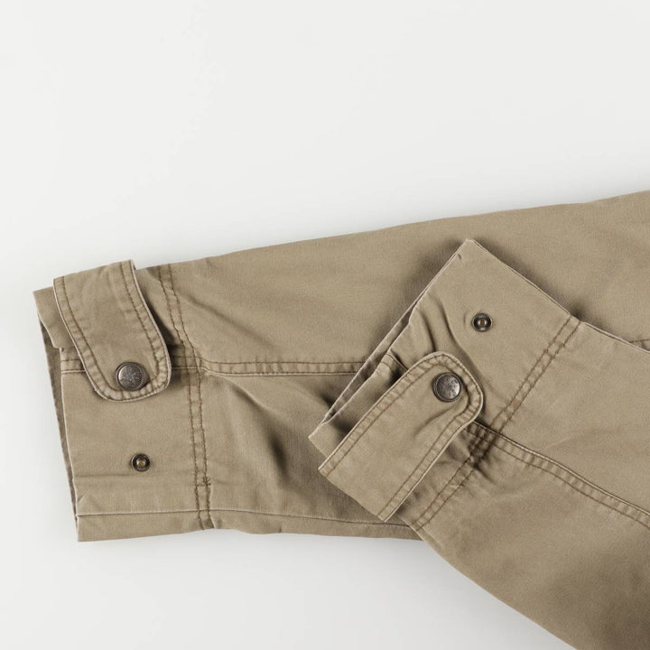 St. John's Bay STJOHN'SBAY Cotton Parka, Men's Size L cotton beige type brown Vintage Second Hand