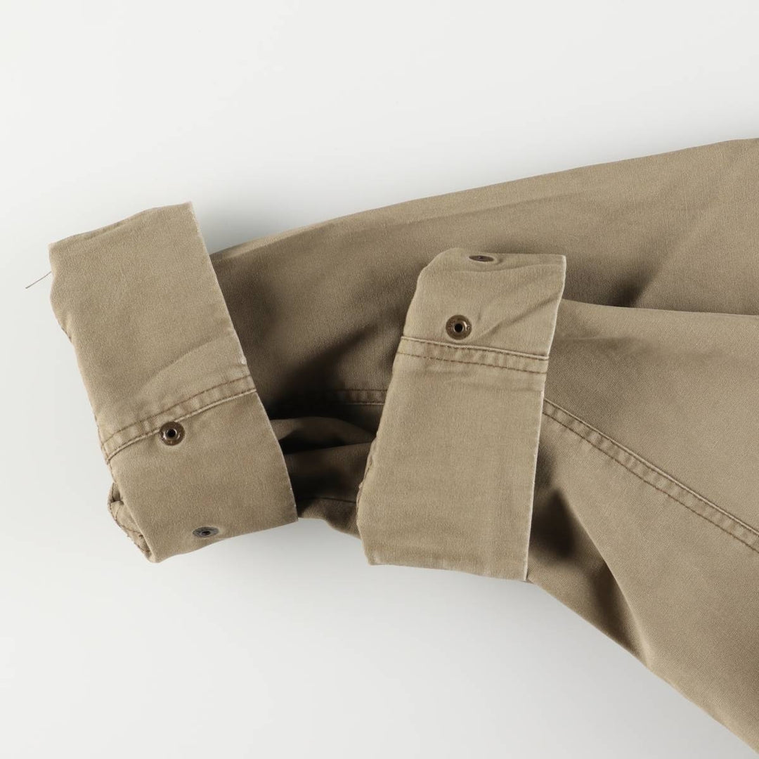 St. John's Bay STJOHN'SBAY Cotton Parka, Men's Size L cotton beige type brown Vintage Second Hand