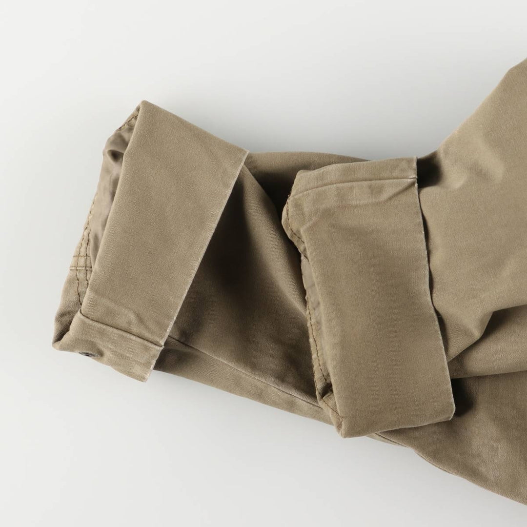 St. John's Bay STJOHN'SBAY Cotton Parka, Men's Size L cotton beige type brown Vintage Second Hand