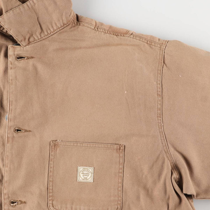 Vintage 90'S Arizona Michigan Chore Coat Duck Coverall, Men's XL unclear beige type brown Vintage Second Hand