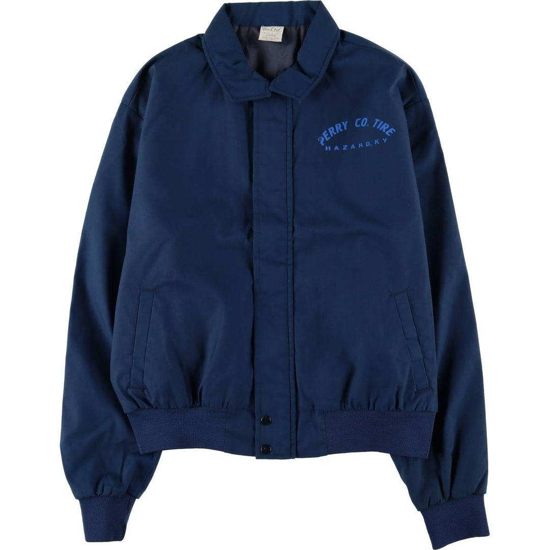 Vintage 80s-90'S the Ltd. Wide Collar Blouson, Made in USA, Men's Size L polyester navy blue type Vintage Second Hand