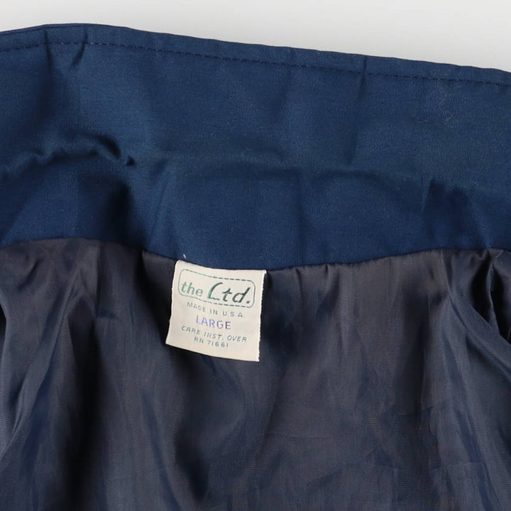 Vintage 80s-90'S the Ltd. Wide Collar Blouson, Made in USA, Men's Size L polyester navy blue type Vintage Second Hand
