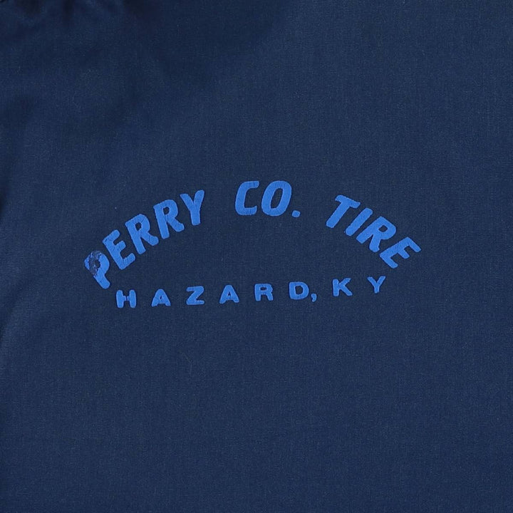 Vintage 80s-90'S the Ltd. Wide Collar Blouson, Made in USA, Men's Size L polyester navy blue type Vintage Second Hand