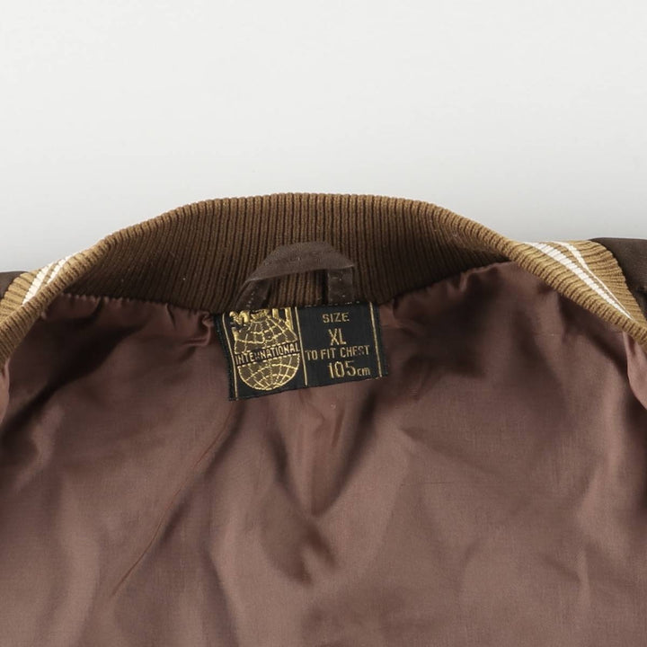 M3G Men's XL Vintage Blouson polyester brown type Vintage Second Hand