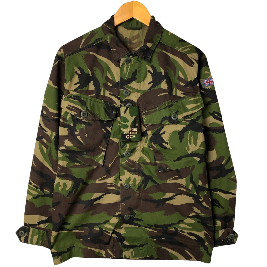 British Army Camouflage Pattern DMP Camo Military Field Jacket, Size 170 polyester Khaki type Vintage Second Hand