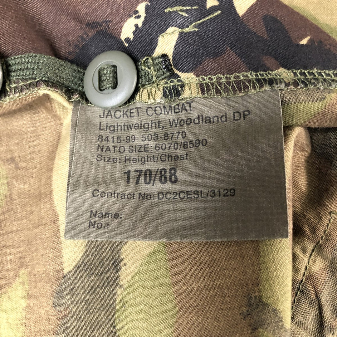 British Army Camouflage Pattern DMP Camo Military Field Jacket, Size 170 polyester Khaki type Vintage Second Hand