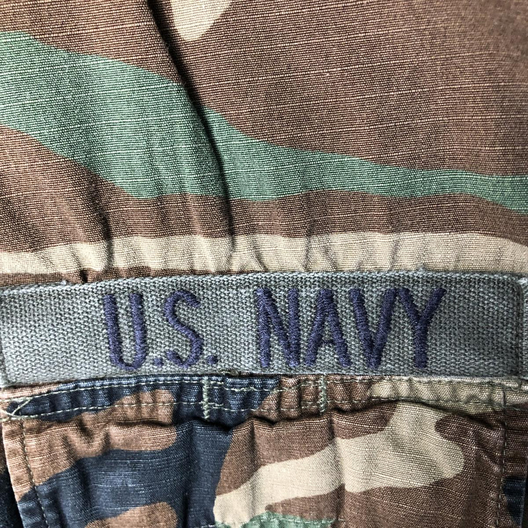 80'S US Military Genuine Camouflage Pattern Woodland Camo Ripstop BDU Military Jacket Made in USA MEDIUM-REGULAR Men's M cotton Khaki type Vintage Second Hand