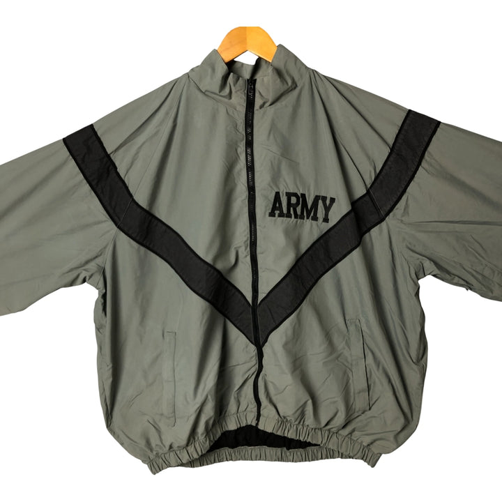 1990'S US Army IPFU Training Jacket, Nylon, Made in USA, X-LARGE-REGULAR, Men's XL Nylon gray type Vintage Second Hand