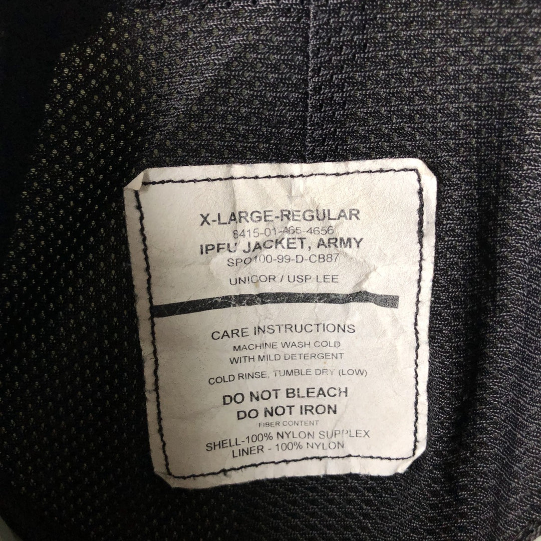 1990'S US Army IPFU Training Jacket, Nylon, Made in USA, X-LARGE-REGULAR, Men's XL Nylon gray type Vintage Second Hand